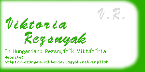 viktoria rezsnyak business card